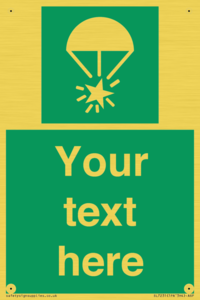 Custom sign safe condition Rocket parachute flare